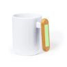 Taza cerámica 480 ml asa bambú caja kraft blanco LFGB FSC - Imagen 11