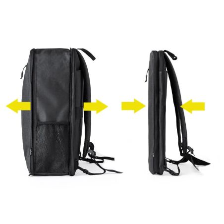 Mochila extensible RPET GRS portátil 15 tablet 10 pulgadas
