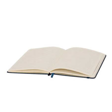 Set bloc RPET bolígrafo aluminio reciclado bidón acero inox