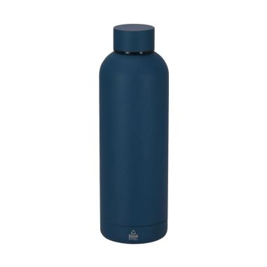Set bloc RPET bolígrafo aluminio reciclado bidón acero inox