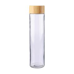 Botella vidrio 500 ml tapa bambú FSC asa metal LFGB