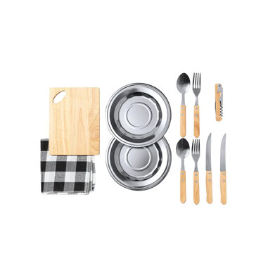 Set de picnic 2 servicios con funda de algodón
