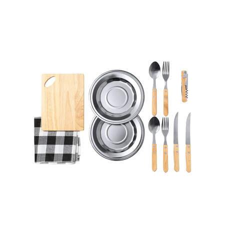 Set de picnic 2 servicios con funda de algodón