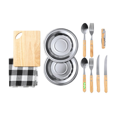 Set de picnic 2 servicios con funda de algodón