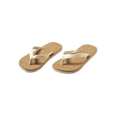Chanclas de corcho con tiras de poliéster
