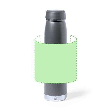 Bidón térmico acero reciclado 380 ml con base de silicona
