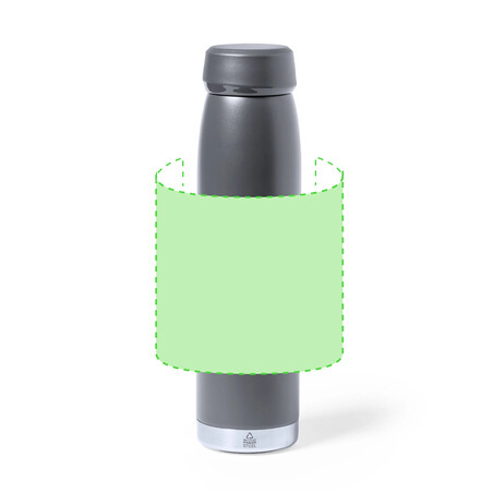 Bidón térmico acero reciclado 380 ml con base de silicona