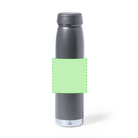 Bidón térmico acero reciclado 380 ml con base de silicona