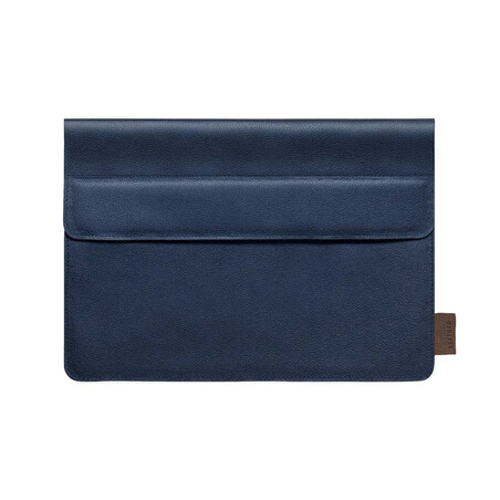 Funda de portátil de cuero reciclado GRS con solapa 14 in