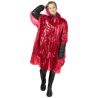 Poncho lluvia talla única plástico reciclado capucha funda - Imagen 19
