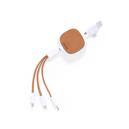 Cable extensible de ABS y cuero reciclado 1 m