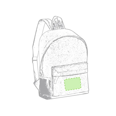 Mochila de poliéster RPET GRS 600D con bolsillo 38x28 cm
