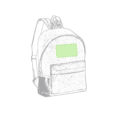 Mochila de poliéster RPET GRS 600D con bolsillo 38x28 cm