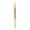 Bolígrafo corcho caña trigo ABS pulsador tinta azul 14.5cm - Imagen 8