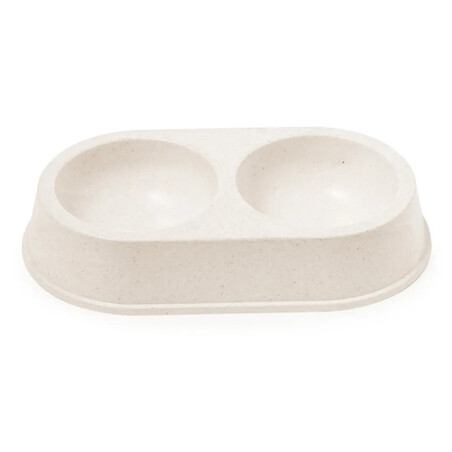 Bowl doble mascotas fibra de bambú