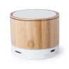 Altavoz Bluetooth bambú ABS rejilla metálica 3W 5.1 cm - Imagen 2
