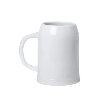 Jarra cerámica 700ml blanca cerveza microondas asa