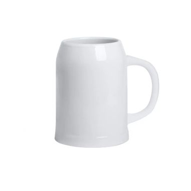 Jarra cerámica 700ml blanca cerveza microondas asa