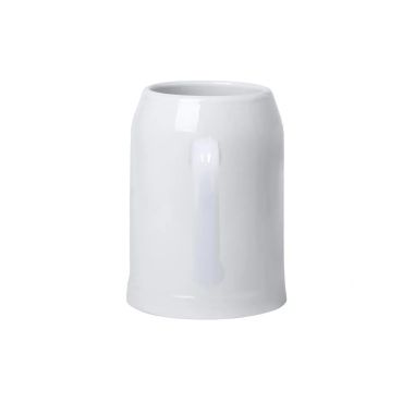 Jarra cerámica 700ml blanca cerveza microondas asa