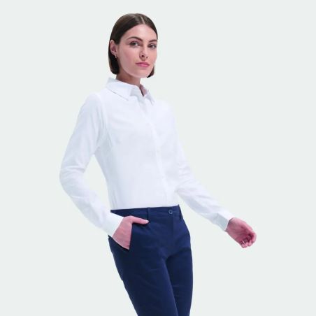 BRODY WOMEN HERINGBON SHIRT Ecológico Personalizado 7S02103