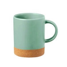 Taza de cerámica y corcho FSC 350 ml caja kraft 10.2 cm