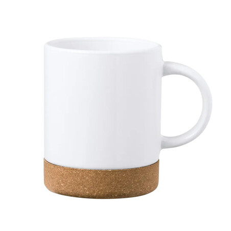 Taza de cerámica y corcho FSC 350 ml todo color 10.2 cm