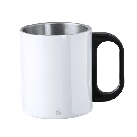 Taza de acero inox reciclado 300 ml con asa
