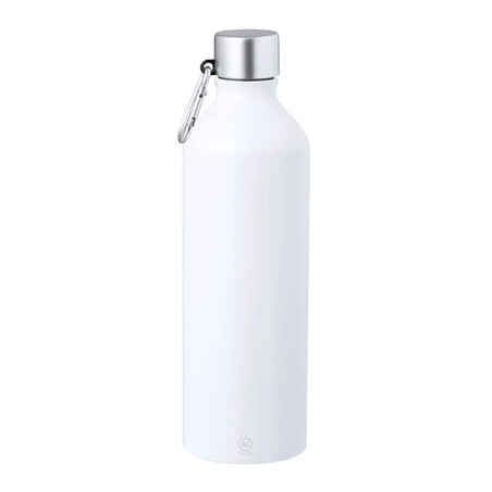 Bidón de aluminio reciclado 800 ml con mosquetón
