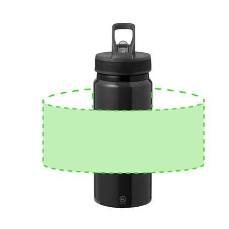Bidón de aluminio reciclado 680 ml con pajita