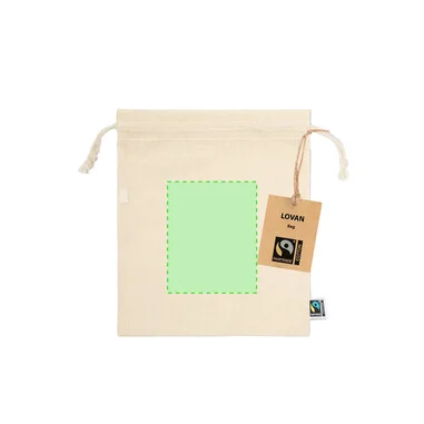 Bolsa Fairtrade de algodón con cordón 21 x 15 cm