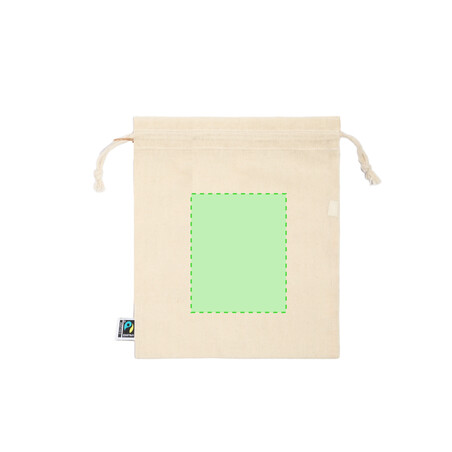 Bolsa Fairtrade de algodón con cordón 21 x 15 cm