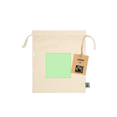 Bolsa Fairtrade de algodón con cordón 21 x 15 cm