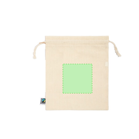 Bolsa Fairtrade de algodón con cordón 21 x 15 cm