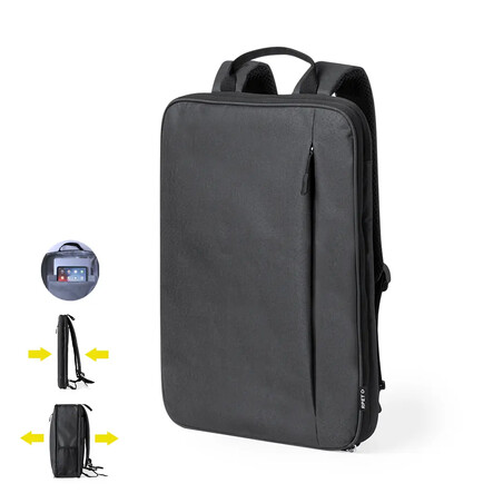 Mochila extensible RPET GRS portátil 15 tablet 10 pulgadas