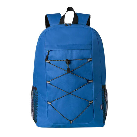 Mochila RPET 600D GRS cuerda elástica frontal 14 x 45 cm