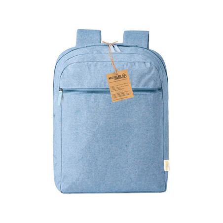 Mochila de algodón reciclado GRS bolsillo cremallera 42 cm