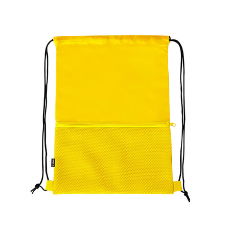 Mochila cuerdas RPET GRS 210D bolsillo rejilla 43 x 31 cm