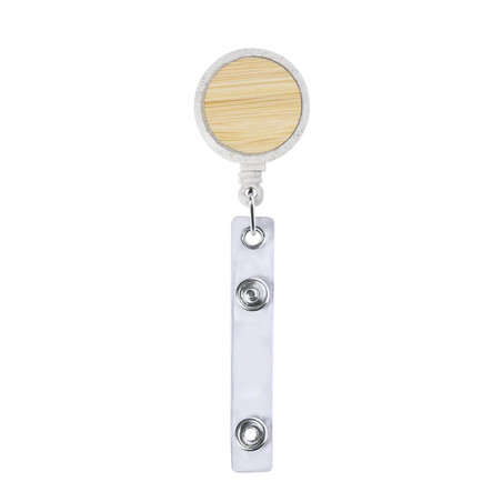 Portacreditaciones extensible de bambú 70 cm