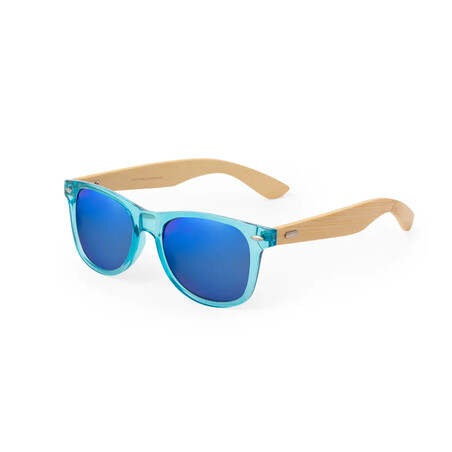 Gafas de sol UV400 patillas de bambú FSC lentes espejo