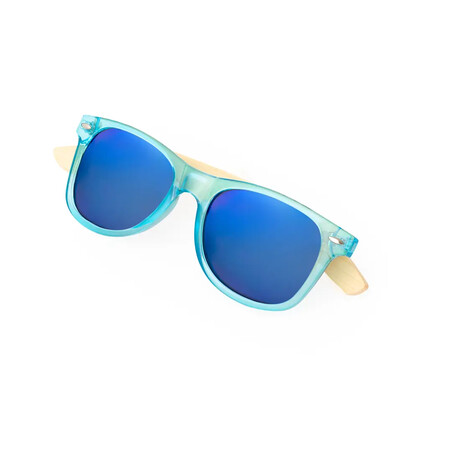 Gafas de sol UV400 patillas de bambú FSC lentes espejo