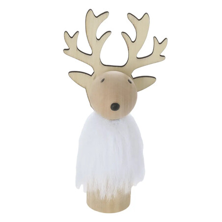 Adorno de madera natural 14 cm
