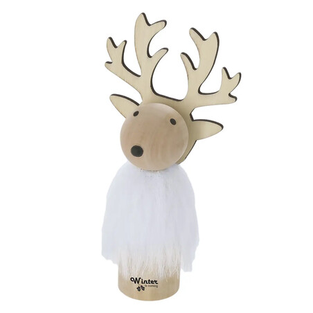 Adorno de madera natural 14 cm