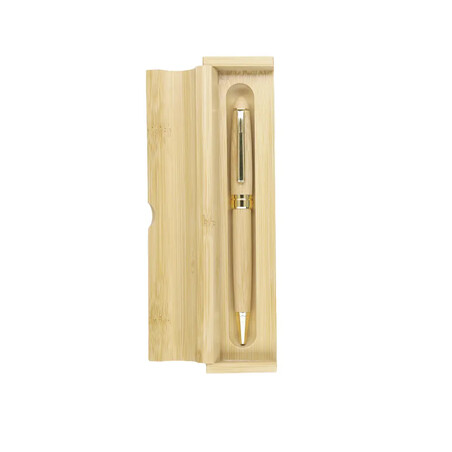 Bolígrafo de bambú natural 14,3 cm