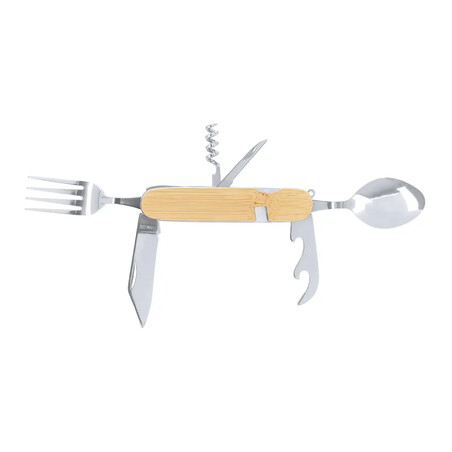 Set cubiertos bambú FSC y acero inox 3.2 x 11 x 3.9 cm