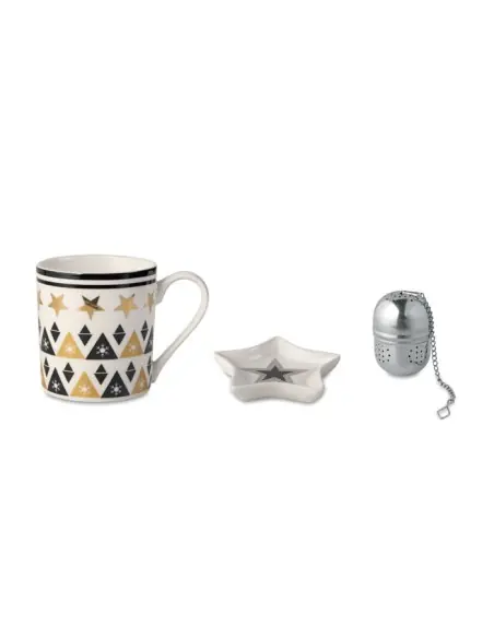 Taza, plato y filtro en caja Ecológica Personalizada 7CX1443