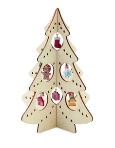 Decoración madera árbol Navidad 7CX1510