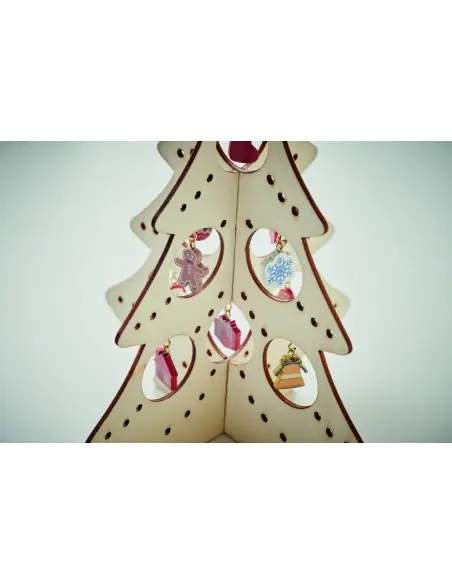 Decoración madera árbol Navidad 7CX1510