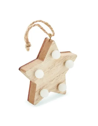 Estrella de madera con luces 7CX1531