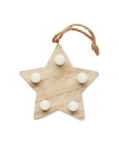 Estrella de madera con luces 7CX1531