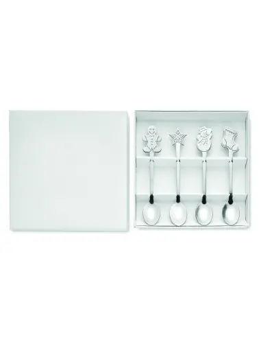 Set 4 cucharas de té navideñas Ecológica...